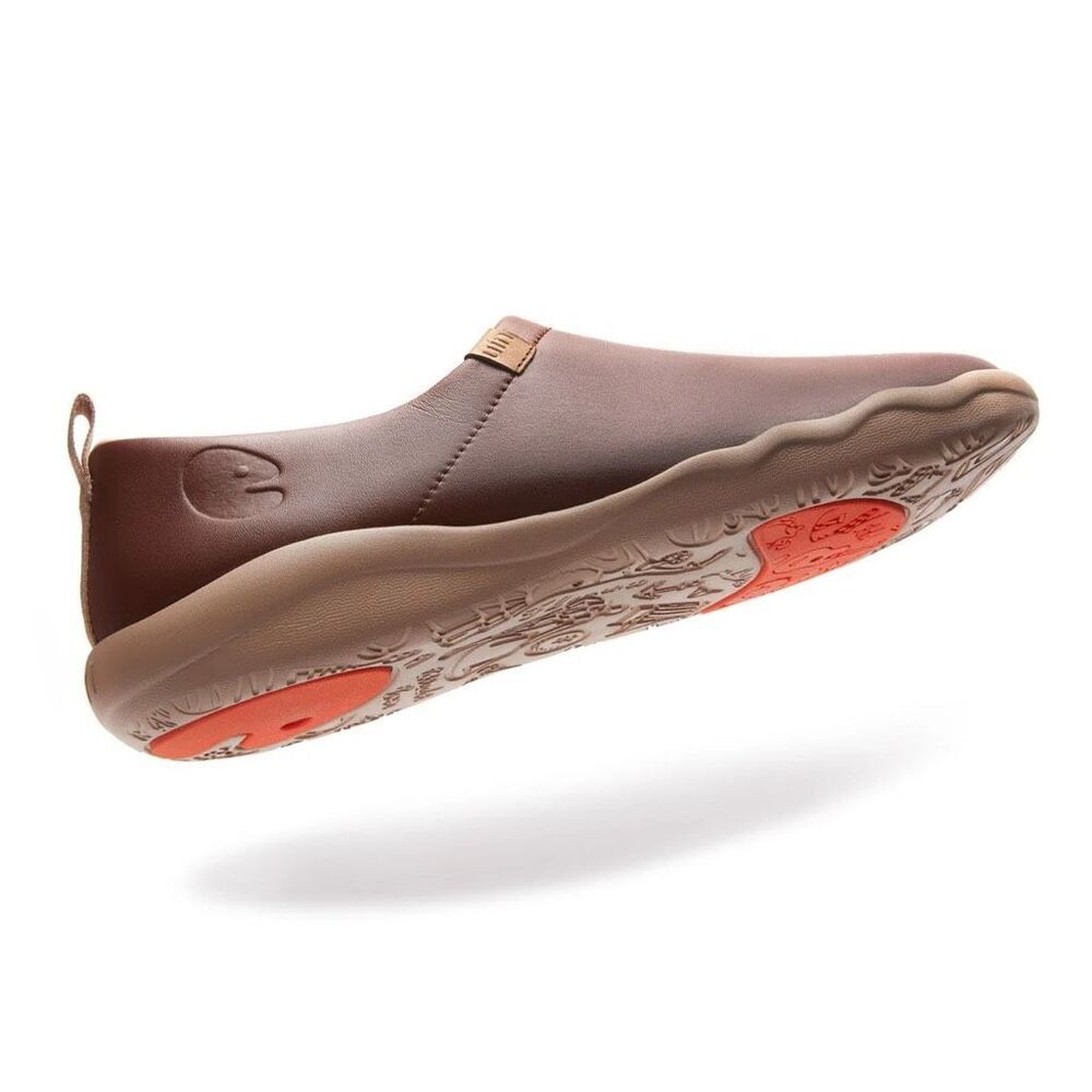 UIN Men's Travel Walking Shoes Slip On Casual Sneaker (BROWN TOLEDO II ) No Box - Picture 5 of 8